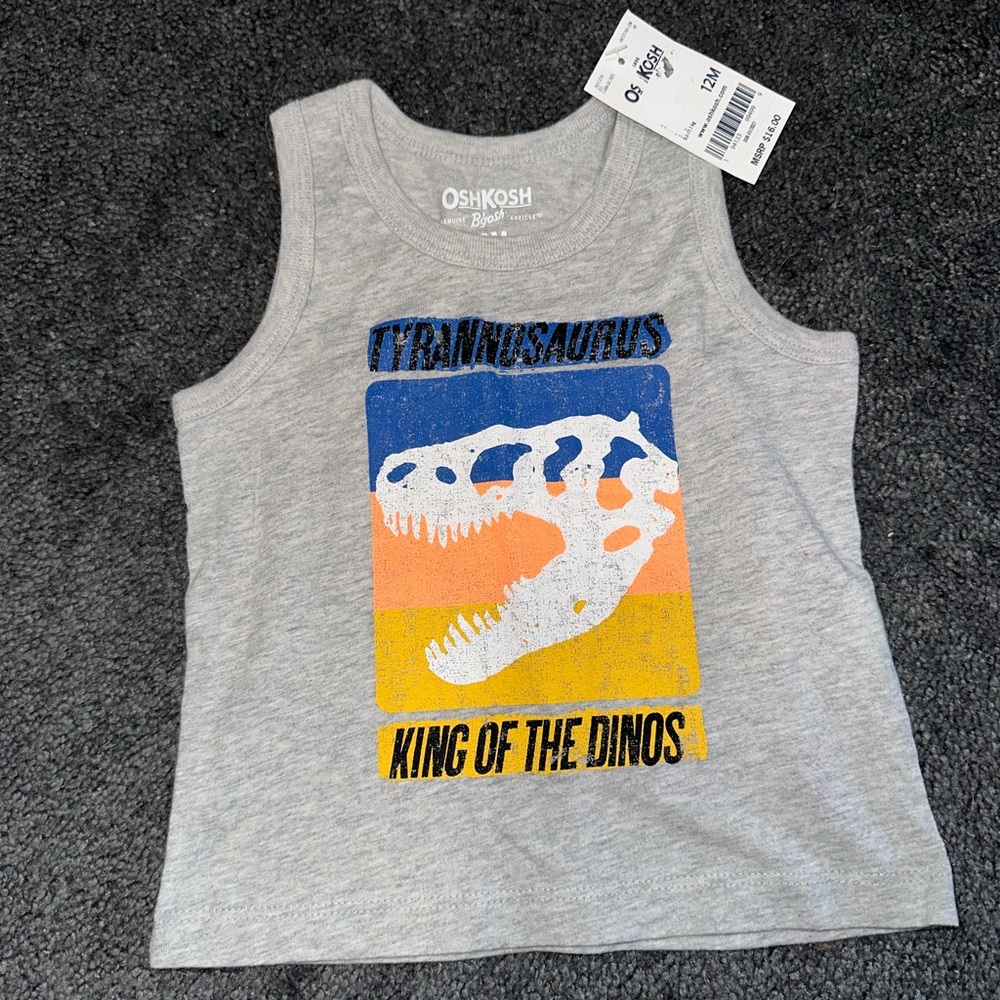 NWT Baby Oshkosh T-Rex Tank Shirt